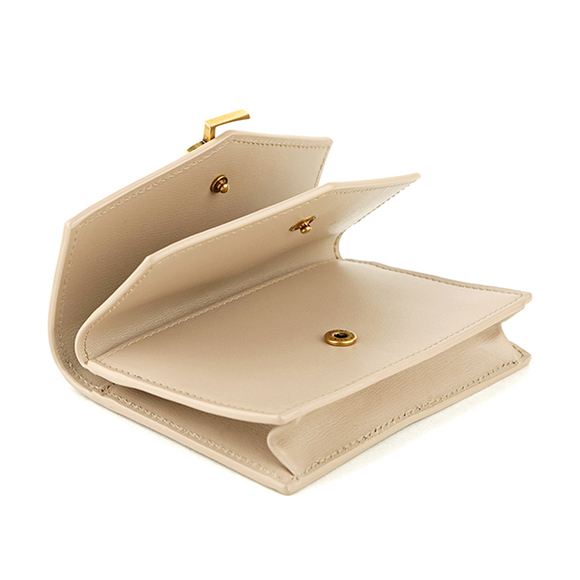 Saint Laurent Sulpice Card Case Leather Beige - Picture 4 of 7